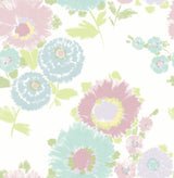 Essie Pastel Painterly Floral Pastel Wallpaper with Bohemian Botanical Flower Motif - A-Street Prints 4081-26325