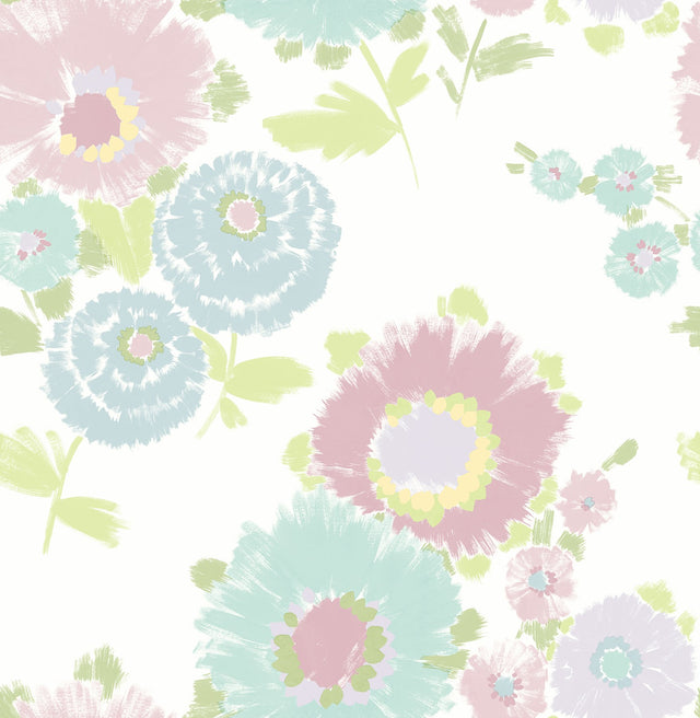 Essie Pastel Painterly Floral Pastel Wallpaper with Bohemian Botanical Flower Motif - A-Street Prints 4081-26325