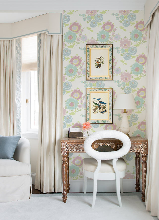 Essie Pastel Painterly Floral Pastel Wallpaper with Bohemian Botanical Flower Motif - A-Street Prints 4081-26325