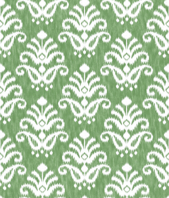 Keaton Green Medallion Wallpaper with Ikat Bohemian Pattern - A-Street Prints 4081-26331