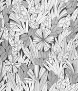 Bannon Black Leaves Wallpaper with Botanical Bohemian Motif - A-Street Prints 4081-26346