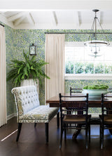 Chilton Teal Wildflowers Wallpaper with Botanical Bohemian Pattern - A-Street Prints 4081-26347