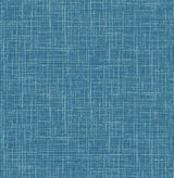 Emerson Teal Faux Linen Wallpaper with Fabric & Woven Textures Pattern - A-Street Prints 4081-26351