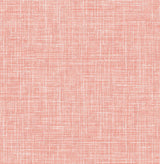 Emerson Coral Faux Linen Wallpaper with Textured Fabric-Woven Look - A-Street Prints 4081-26355