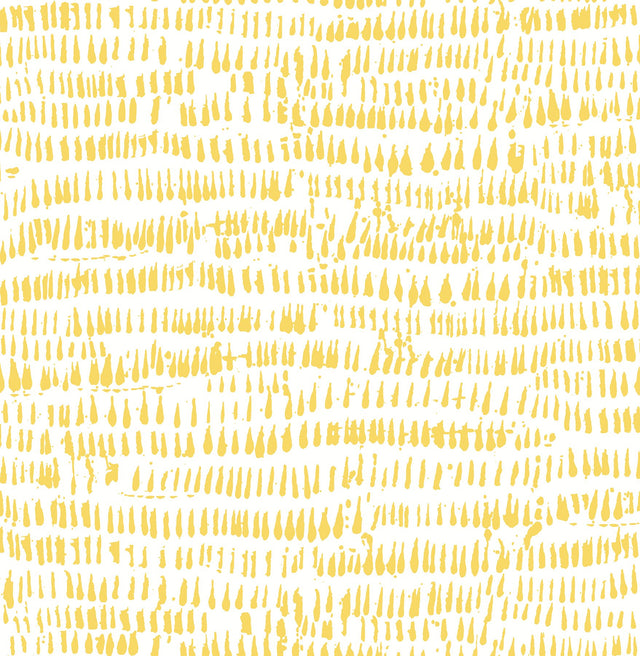 Runes Yellow Brushstrokes Wallpaper with Abstract Painterly Pattern - Brewster 4081-26360