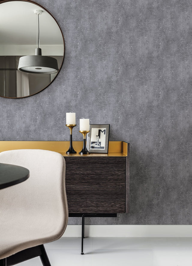 Miller Grey Cork Wallpaper with Distressed Textures Abstract Pattern - Advantage 4082-378403
