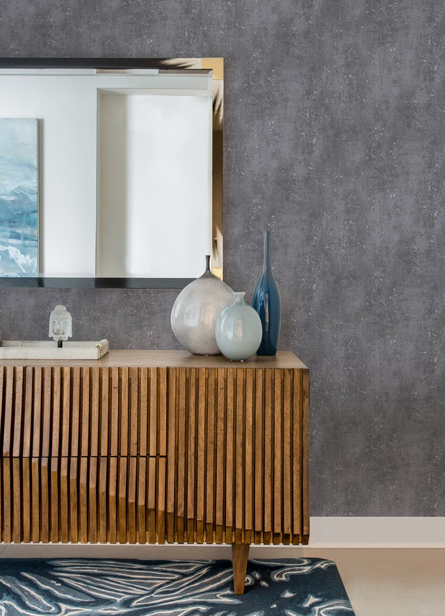 Miller Grey Cork Wallpaper with Distressed Textures Abstract Pattern - Advantage 4082-378403