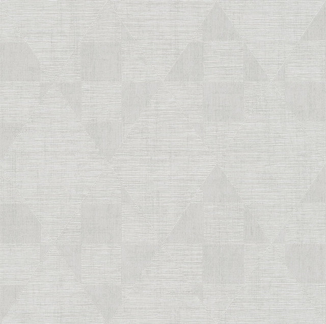 Wegener Silver Geometric Textured Wallpaper with Metallic Finish - Advantage 4082-381962