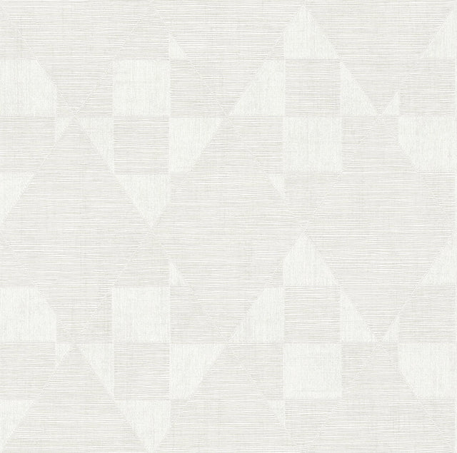 Wegener Champagne Geometric Wallpaper with Metallic Textured Glam Pattern - Advantage 4082-381963
