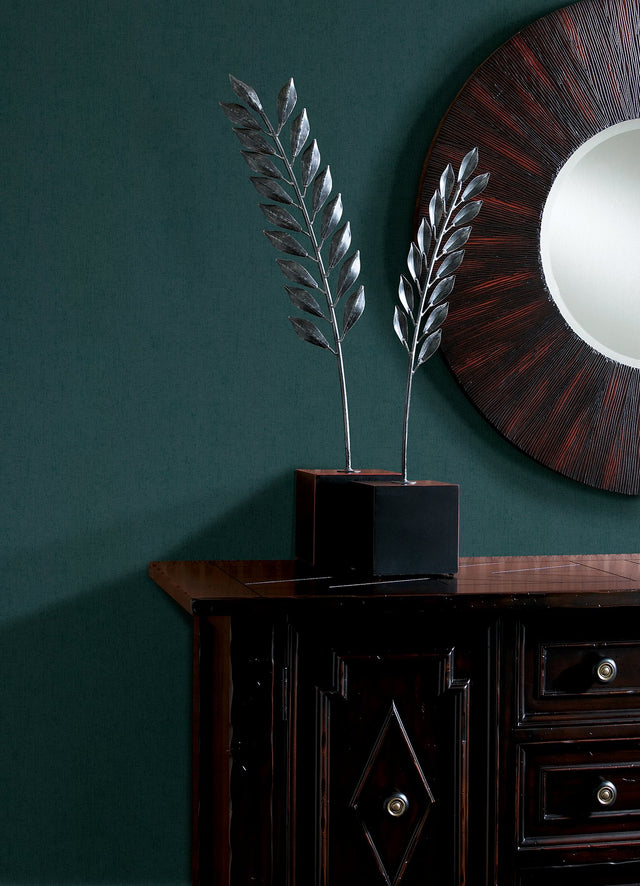 Steno Teal Plaster Wallpaper with Distressed Textures - Advantage 4082-381977