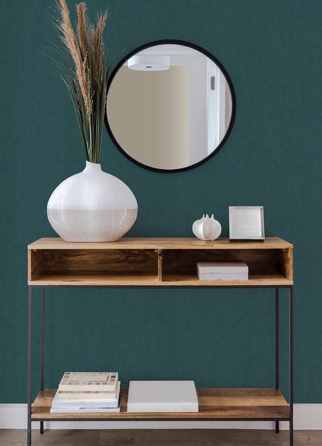 Steno Teal Plaster Wallpaper with Distressed Textures - Advantage 4082-381977