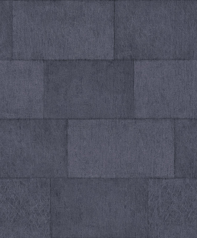Lyell Dark Blue Stone Wallpaper with Textured Faux Stone Pattern - Advantage 4082-382015