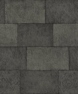 Lyell Charcoal Stone Textured Wallpaper with Farmhouse Graphics Pattern - Advantage 4082-382016