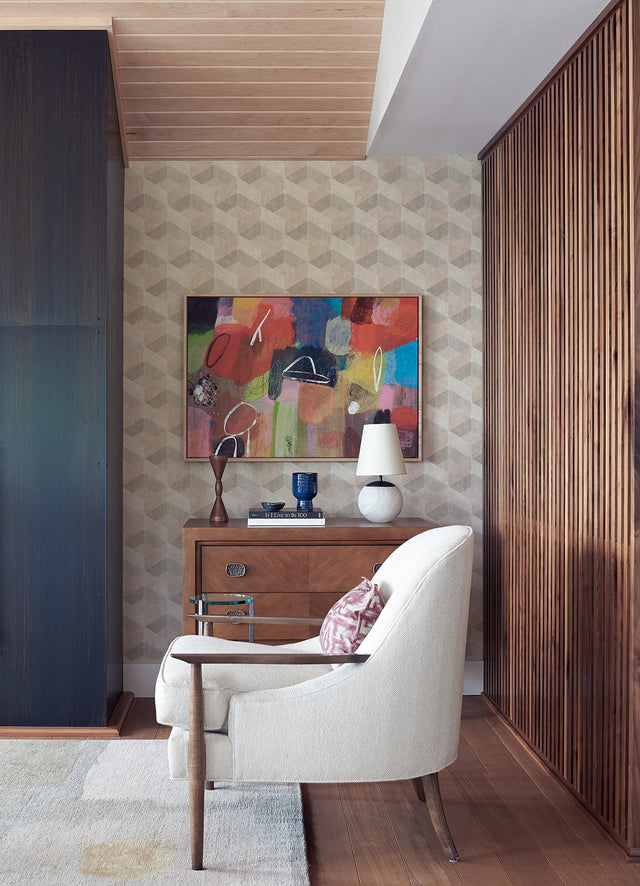 Muir Pastel Geo Wallpaper with Modern Geometric Textured Pattern - Advantage 4082-382021