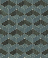 Muir Teal Geo Wallpaper with Textured Geometric 3D Pattern - Advantage 4082-382023