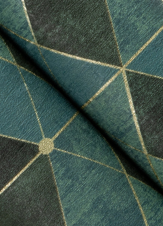Muir Teal Geo Wallpaper with Textured Geometric 3D Pattern - Advantage 4082-382023