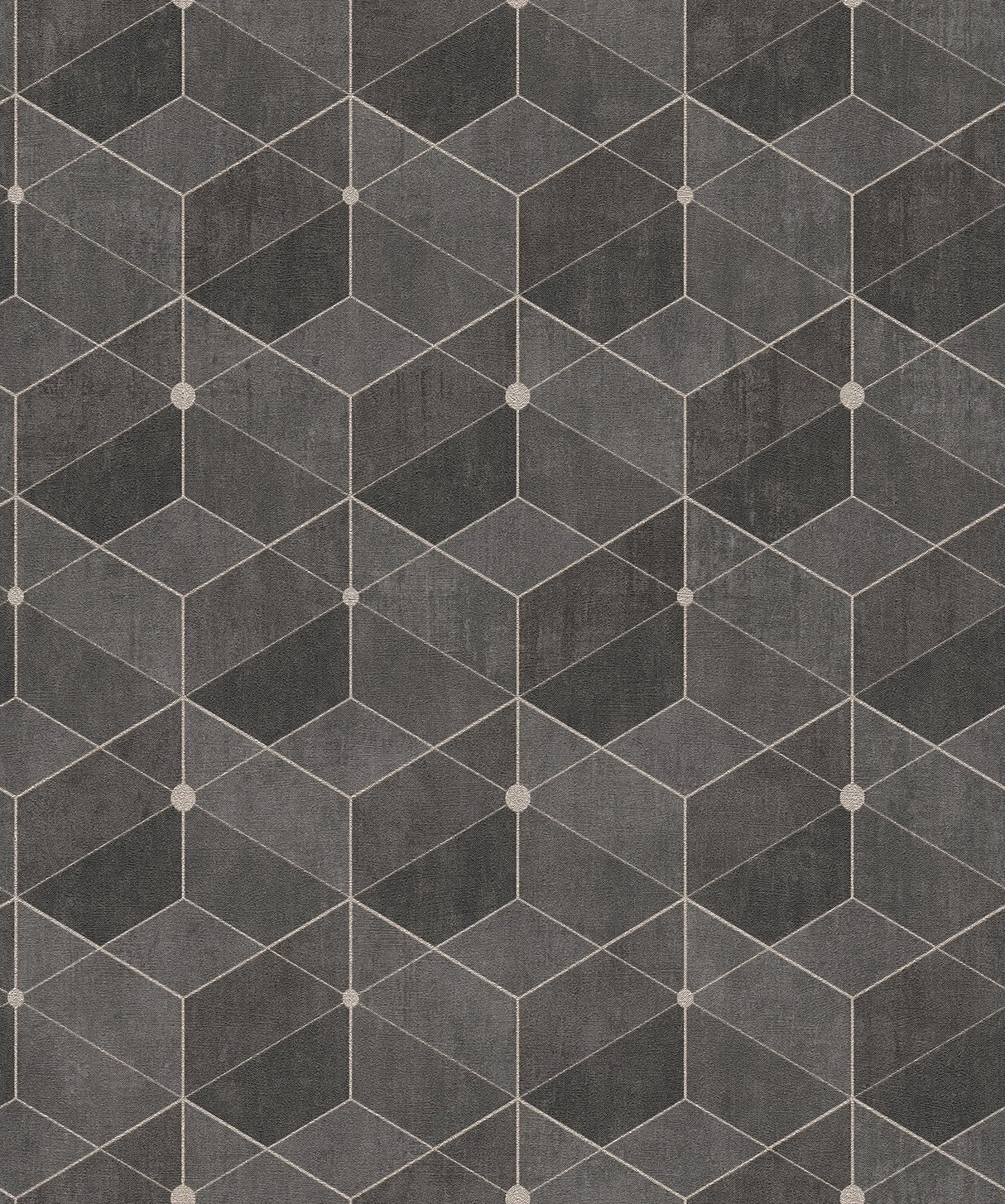 Muir Chocolate Geo Wallpaper with Textured Geometric Pattern - Advantage 4082-382024