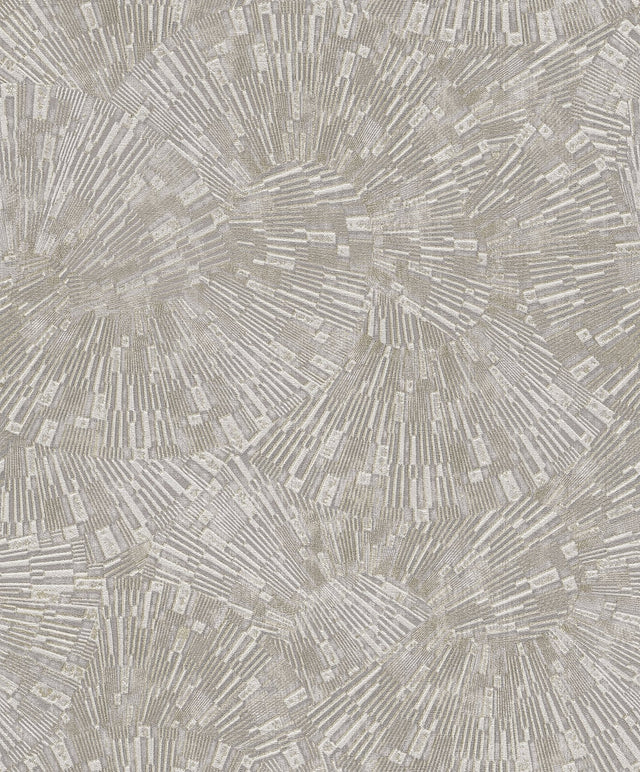 Agassiz Light Brown Burst Wallpaper with Textured Abstract Geometric Motif - Advantage 4082-382033