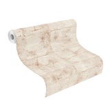 Clay Rust Stone Wallpaper with Textured Non Woven Farmhouse Graphic Stone Pattern - Advantage 4096-520149