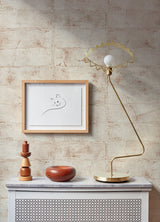 Clay Rust Stone Wallpaper with Textured Non Woven Farmhouse Graphic Stone Pattern - Advantage 4096-520149