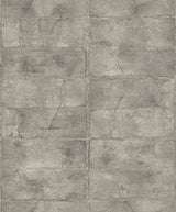 Clay Grey Stone Textured Wallpaper with Stone Graphic Motif - Advantage 4096-520156