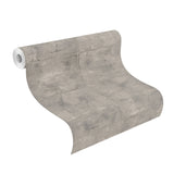Clay Grey Stone Textured Wallpaper with Stone Graphic Motif - Advantage 4096-520156