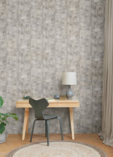 Clay Grey Stone Textured Wallpaper with Stone Graphic Motif - Advantage 4096-520156