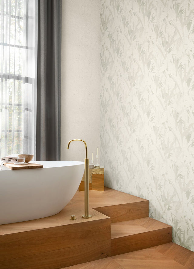 Chet Sage Spray Wallpaper with Textured Abstract Botanical Motif - Advantage 4096-520729