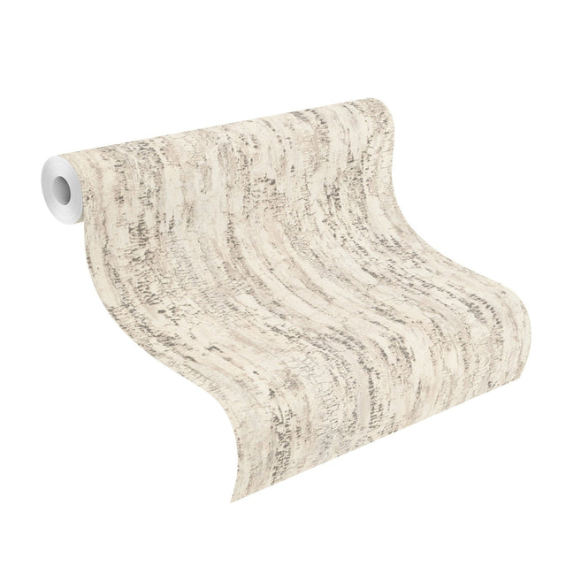 Colm Beige Birch Wallpaper with Modern Botanical Abstract Motif - Advantage 4096-554052