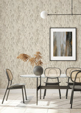 Colm Beige Birch Wallpaper with Modern Botanical Abstract Motif - Advantage 4096-554052