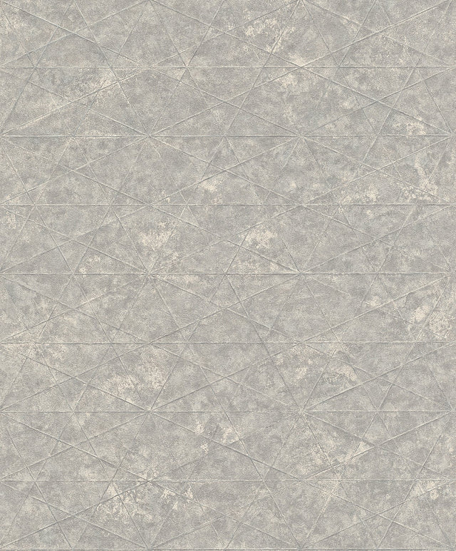 Seth Light Grey Triangle Wallpaper with Textured Geometric Pattern - Advantage 4096-554328