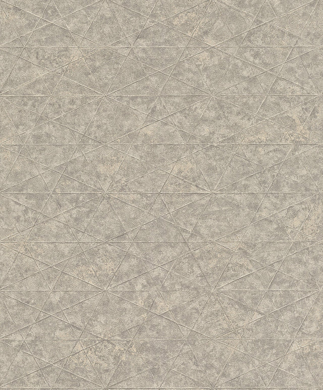 Seth Grey Triangle Wallpaper with Textured Geometric Pattern - Advantage 4096-554342