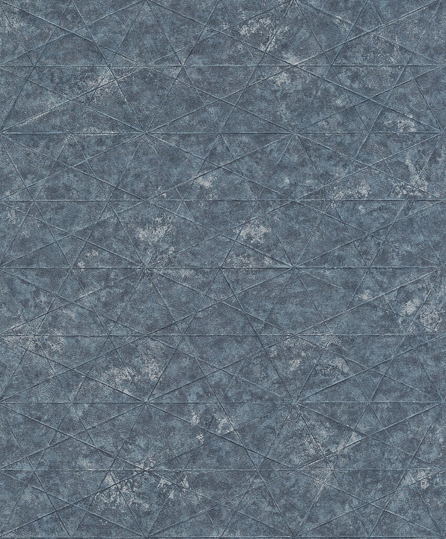 Seth Indigo Triangle Blue Textured Geometric Wallpaper - Advantage 4096-554366