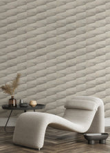 Shae Sterling Geo Grey Wallpaper with Textured Geometric Pattern - Advantage 4096-554618