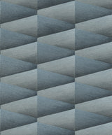Shae Indigo Geo Wallpaper with Textured Geometric Pattern - Advantage 4096-554656