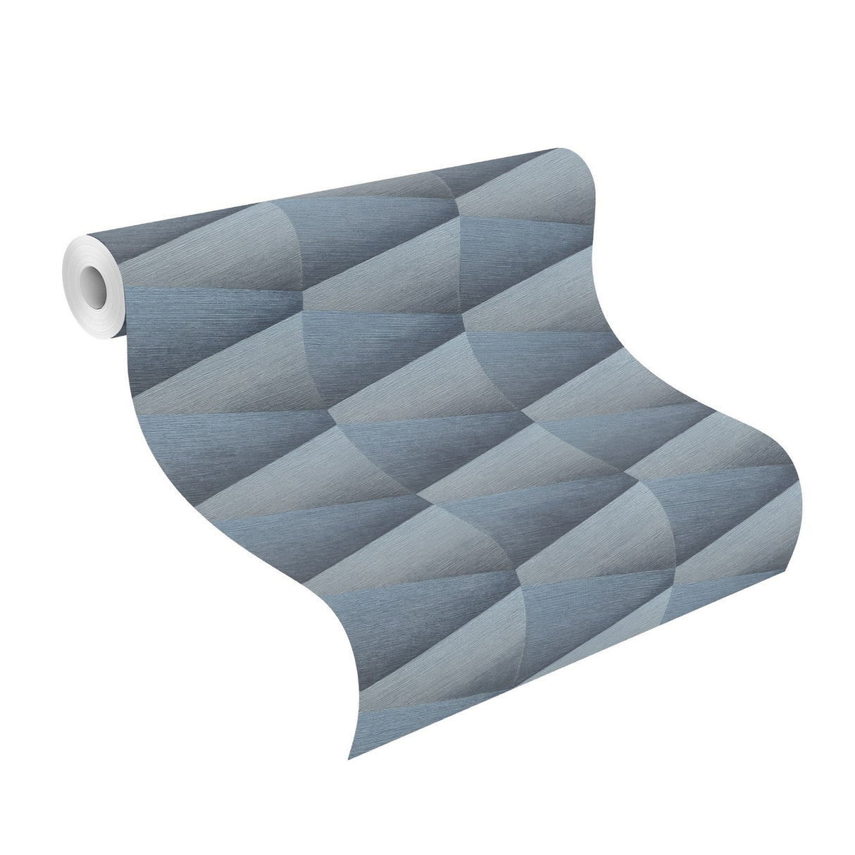 Shae Indigo Geo Wallpaper with Textured Geometric Pattern - Advantage 4096-554656