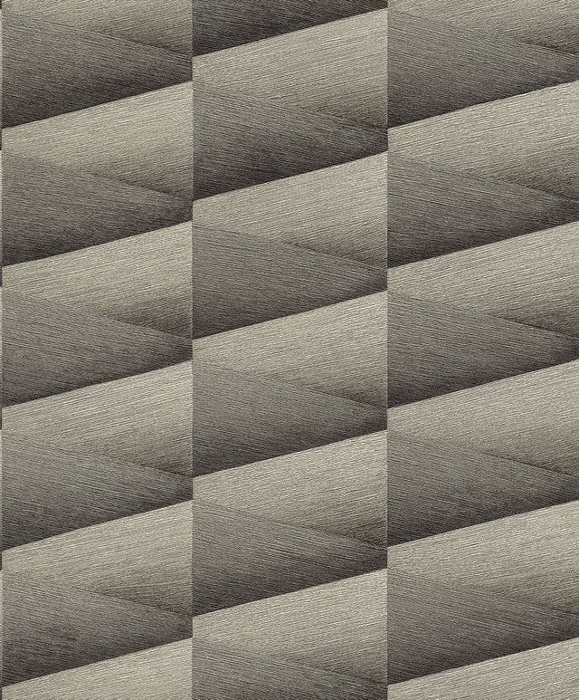Shae Dark Grey Geo Wallpaper with Modern Geometric Textured Pattern - Advantage 4096-554663