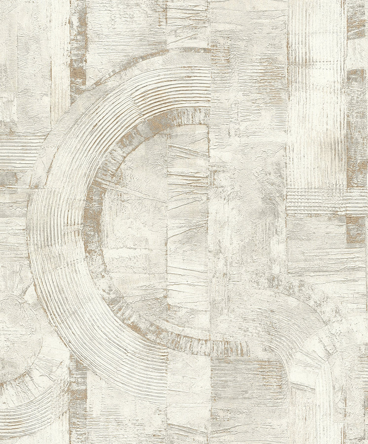 Abe Bone Geo Wallpaper with Metallic Textured Geometric Pattern - Advantage 4096-554748