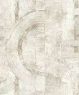 Abe Bone Geo Wallpaper with Metallic Textured Geometric Pattern - Advantage 4096-554748