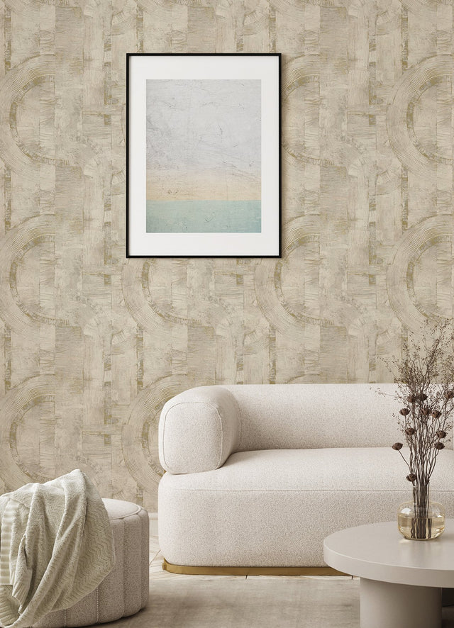 Abe Cream Geo Wallpaper