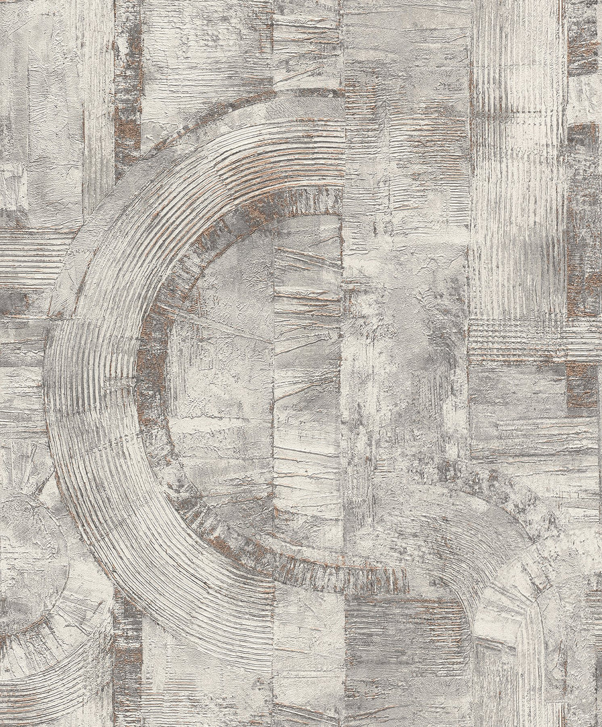 Abe Light Grey Geo Wallpaper with Industrial Geometric Textured Pattern - Advantage 4096-554779