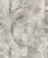 Abe Light Grey Geo Wallpaper with Industrial Geometric Textured Pattern - Advantage 4096-554779SAM