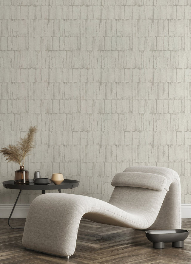Buck Bone Horizontal Wallpaper with Distressed Textures Industrial Motif - Advantage 4096-560305