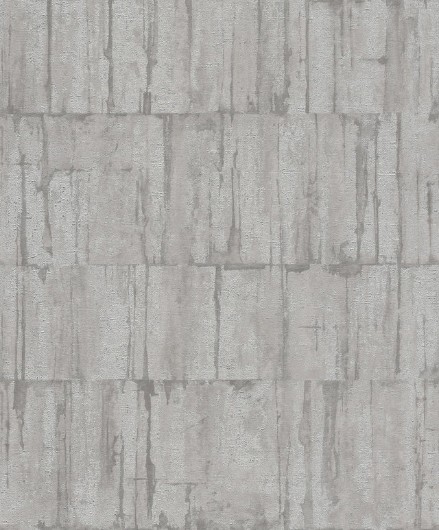 Buck Silver Horizontal Wallpaper with Distressed Textures Industrial Abstract Pattern - Advantage 4096-560312