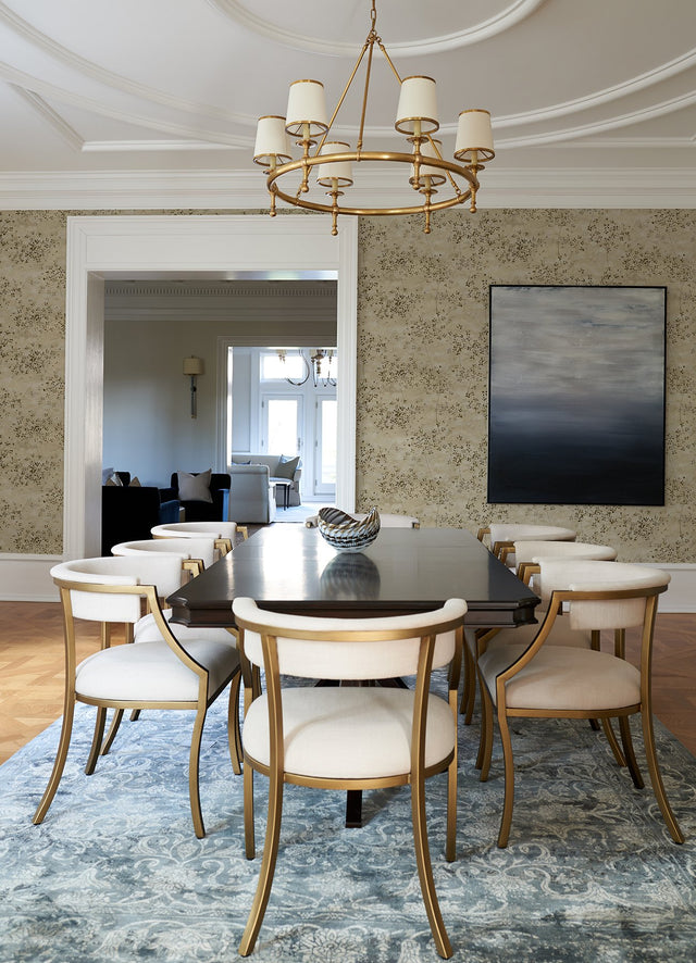 Arian Gold Inkburst Wallpaper with Glam Abstract Metallic Motif - Brewster 4105-86430