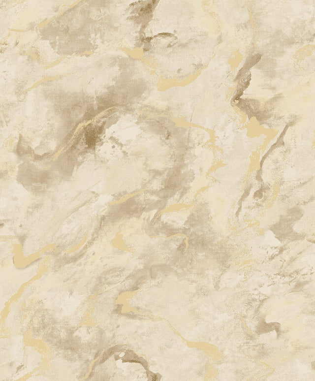 Silenus Gold Marbled Wallpaper with Metallic Abstract Glam Pattern - A-Street Prints 4105-86601