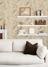 Silenus Gold Marbled Wallpaper with Metallic Abstract Glam Pattern - A-Street Prints 4105-86601