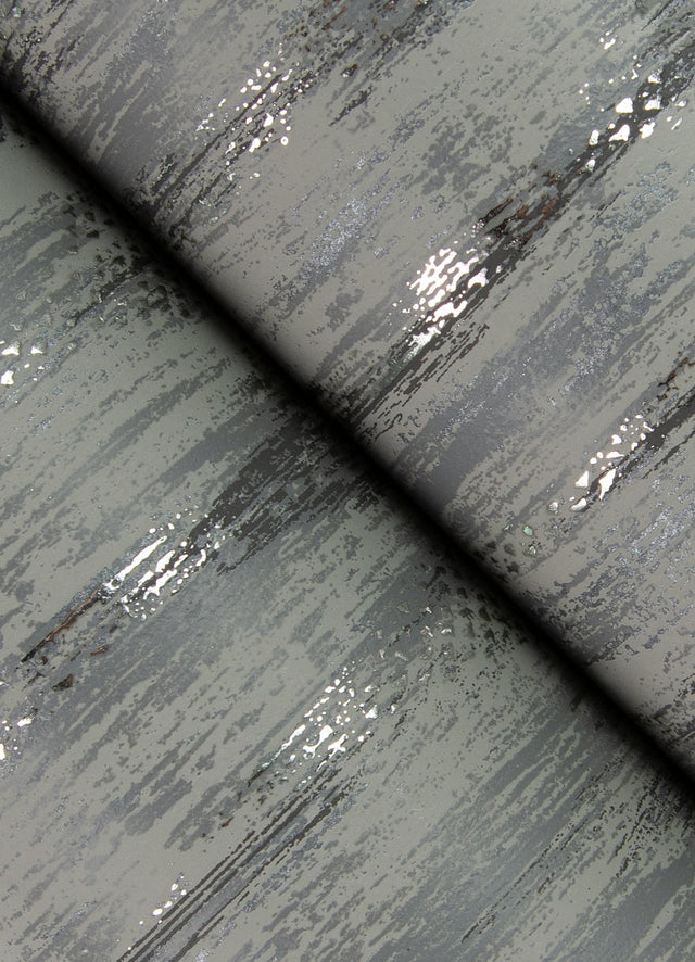 Kintana Pewter Abstract Trellis Wallpaper with Metallic Raised Ink Glam Trellis & Lattice Pattern - A-Street Prints 4105-86606