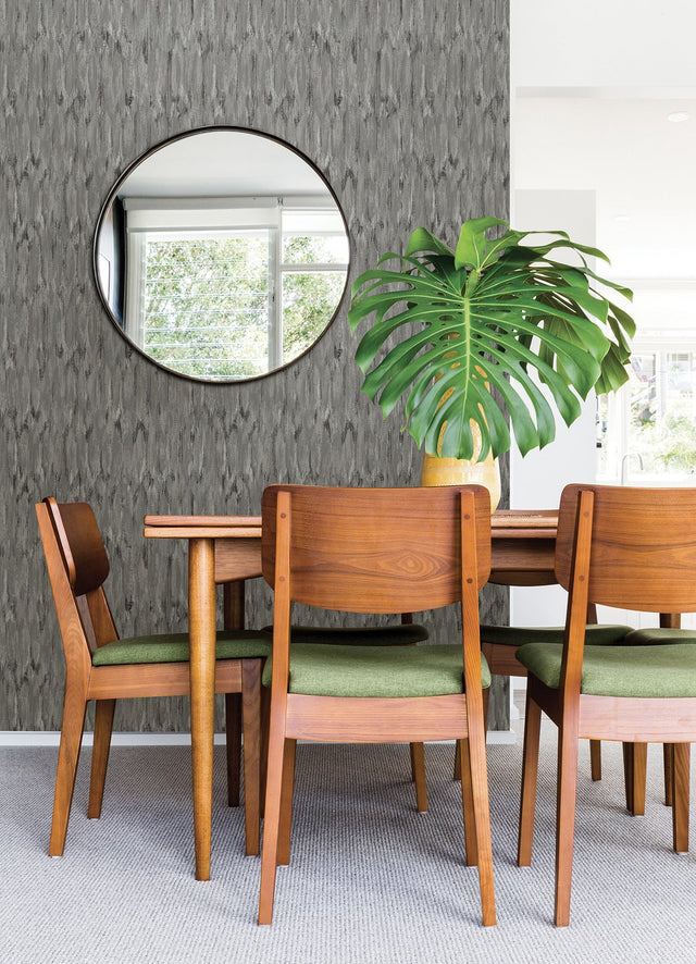 Kintana Pewter Abstract Trellis Wallpaper with Metallic Raised Ink Glam Trellis & Lattice Pattern - A-Street Prints 4105-86606