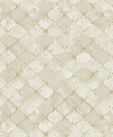 Pilak Gold Ogee Tile Wallpaper with Metallic Geometric Pattern - A-Street Prints 4105-86609